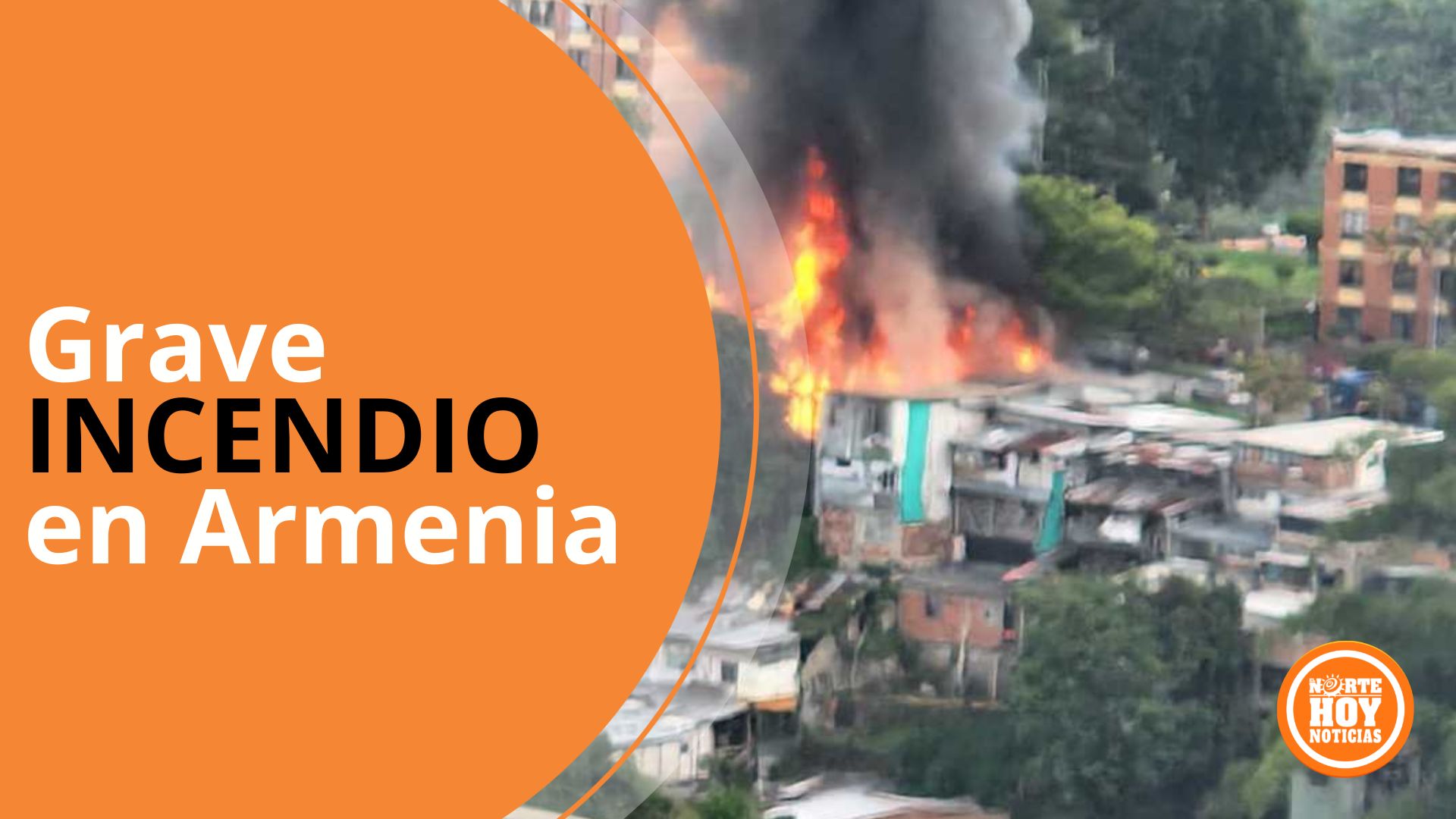 Incendio de grandes proporciones en el barrio Patio Bonito de Armenia
