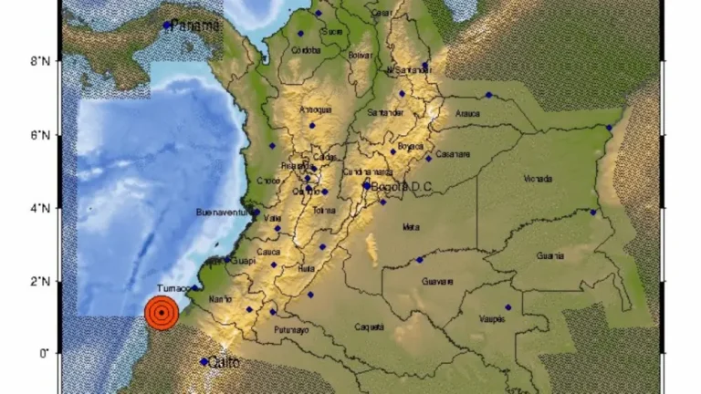 Temblor de magnitud 6.3 sacude el suroccidente de Colombia