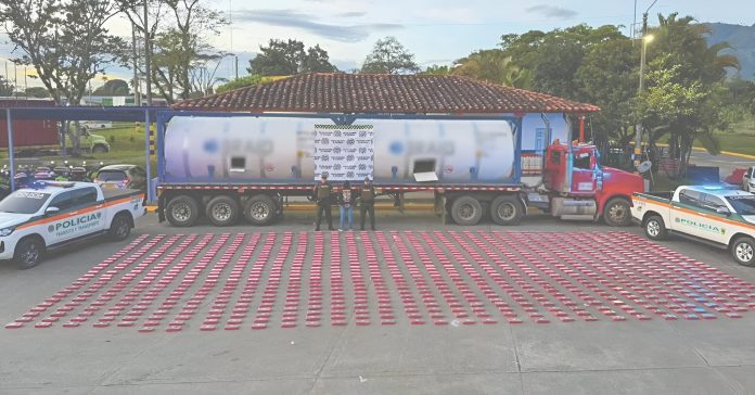 Incautación de droga en Quindío durante operativo vial
