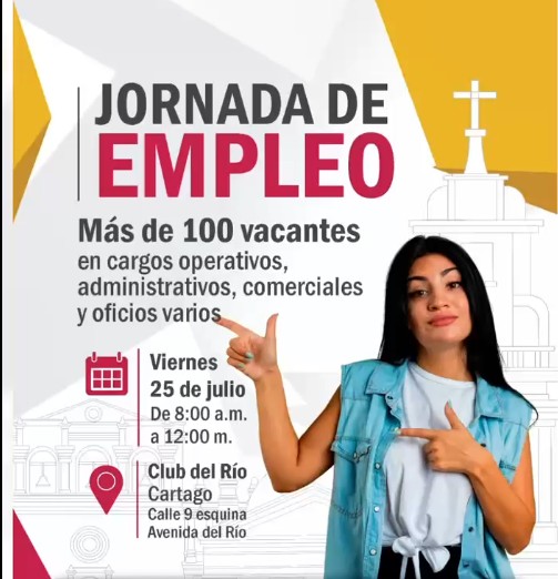 Jornada de empleo en Cartago con más de 100 vacantes para jóvenes y comunidad