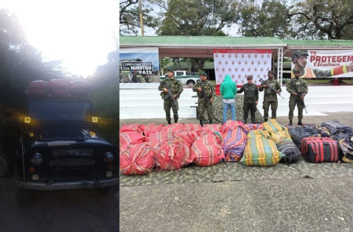 Incautan cargamento oculto en vehículo interceptado en Tolima