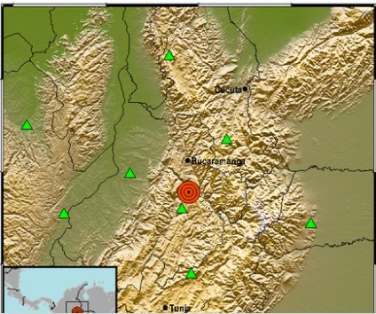 Temblor en Colombia registrado el 6 de julio