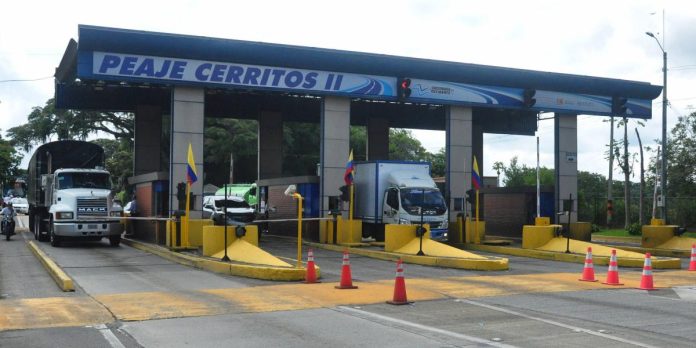 Peaje Cerritos II con pago electrónico Colpass en Pereira