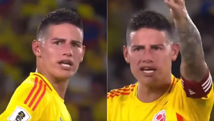 Ríos provoca a James durante partido de Colombia en Barranquilla.