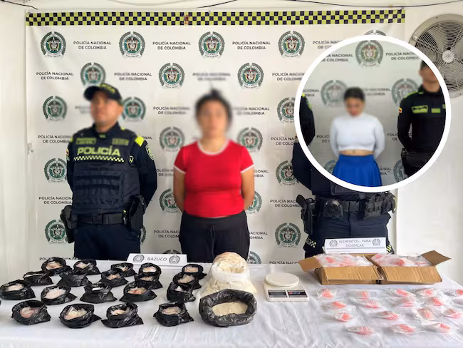 Policía captura a dos mujeres durante operativo en Pereira.