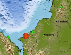 Nuevo sismo en Colombia registrado por el Servicio Geológico.