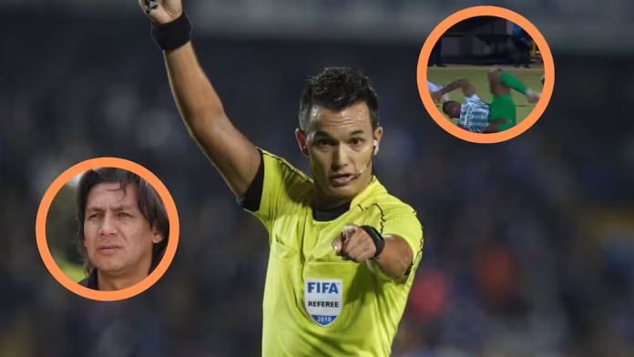 Eduardo Pimentel critica el arbitraje tras el penal de Atlético Nacional ante Boyacá Chicó en Tunja.