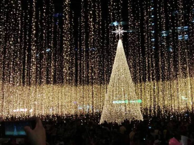 Pereira enciende su alumbrado navideño en la Plaza de Bolívar