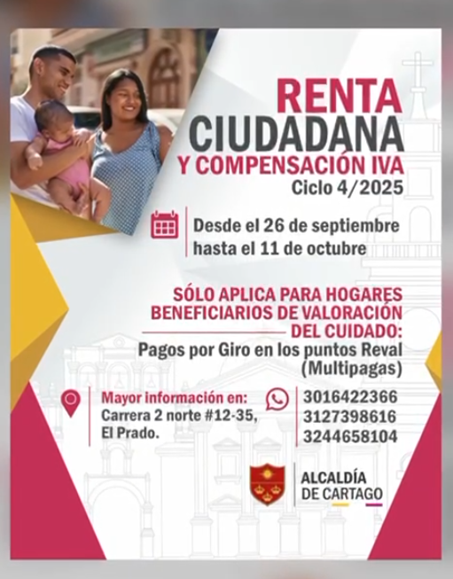 Beneficiarios de Renta Ciudadana reclaman pagos en puntos autorizados de Cartago