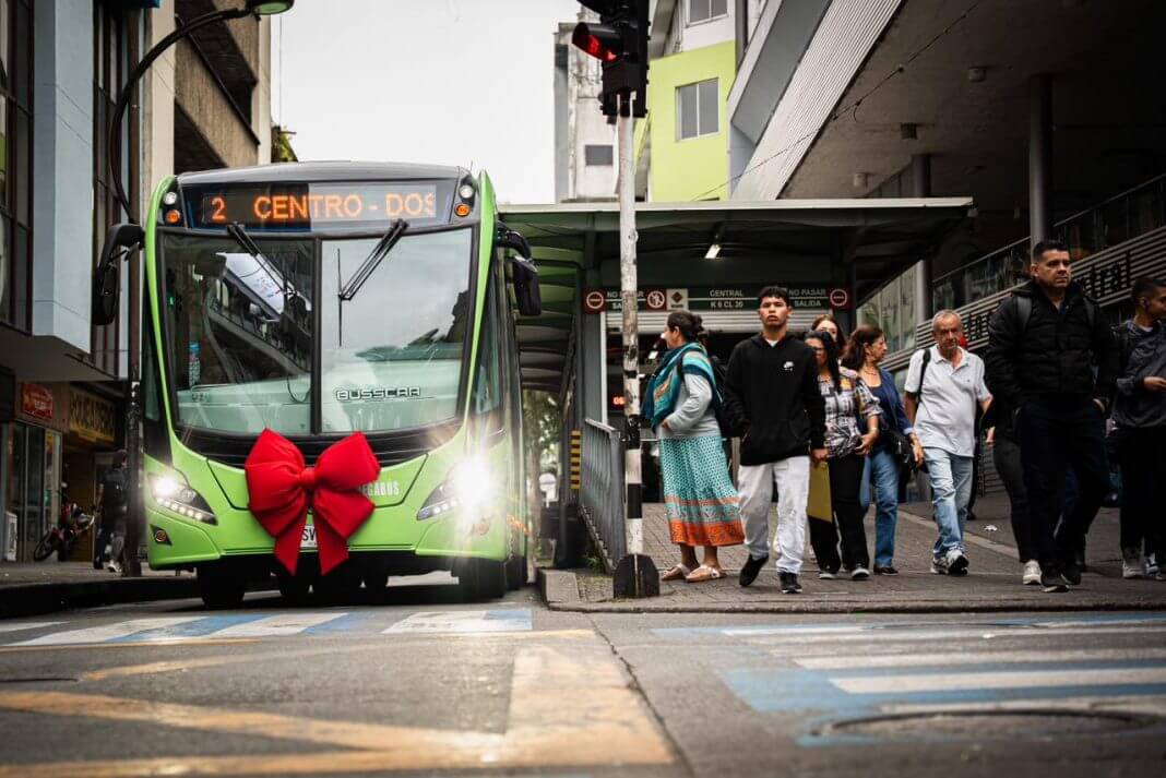 Nueva flota Euro VI de Megabús incorporada al sistema de transporte público de Pereira.