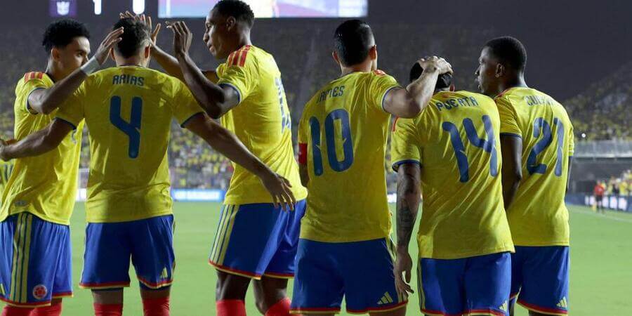 Imagen del equipo de la Selección Colombia previo a su partido amistoso.