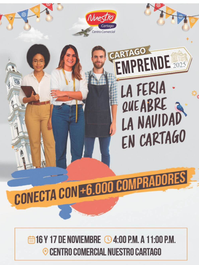 Actividad empresarial en la feria emprende del Centro Comercial Nuestro Cartago.