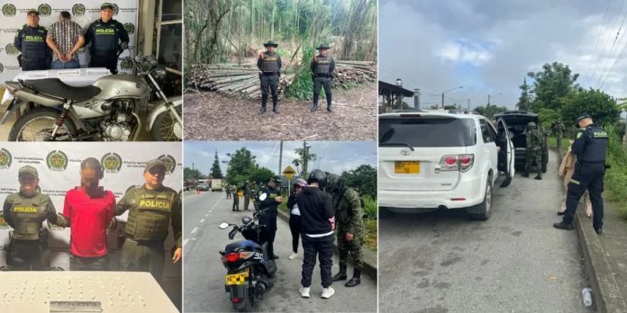 Operativo institucional de seguridad y control ambiental en Quindío, estrategia donde Policía impulsa acciones contra expendedores y economías ilegales.