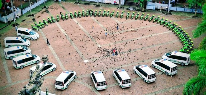 Entregan 56 vehículos para reforzar seguridad en Pereira por parte de la Alcaldía y la Policía Metropolitana