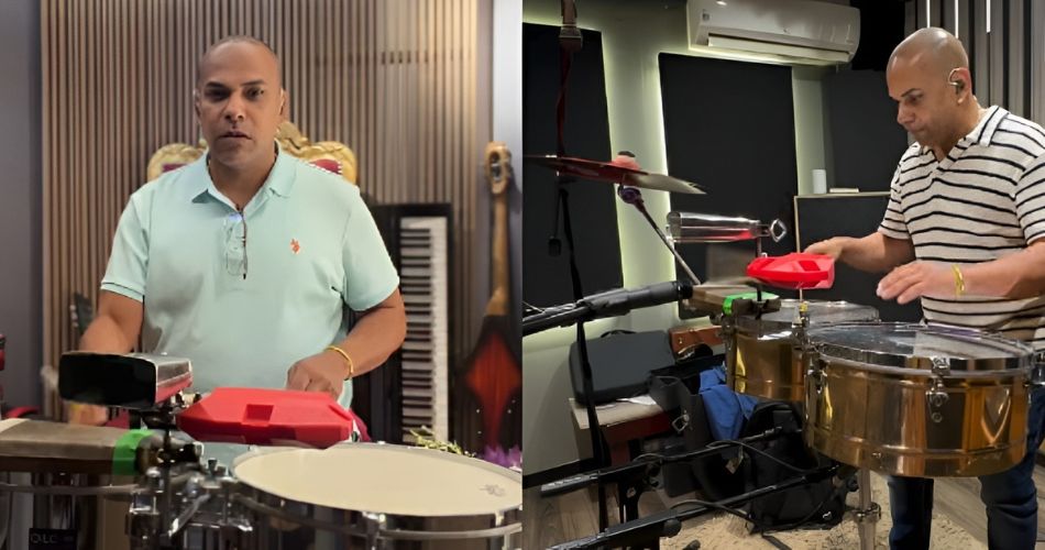 Ángel Lebrón durante interpretación musical tras pronunciamiento por caso en Cali