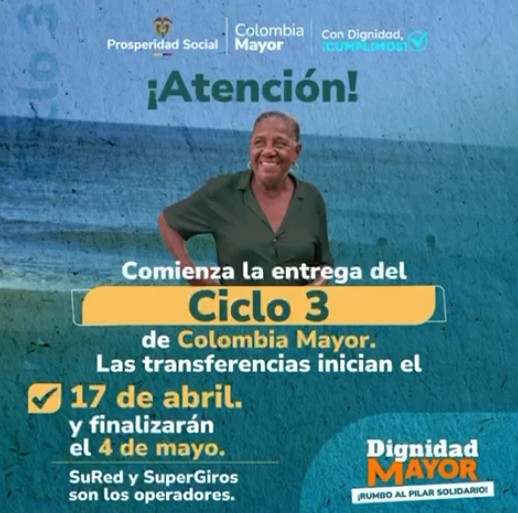 Colombia Mayor amplía cupos en Cartago y activa pagos a adultos mayores
