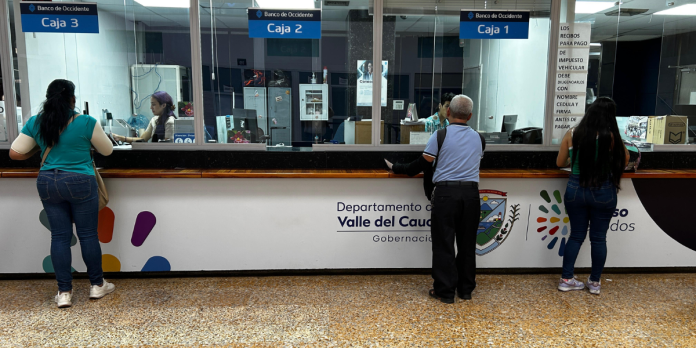 Impuesto vehicular en el Valle pago de contribuyentes en puntos autorizados