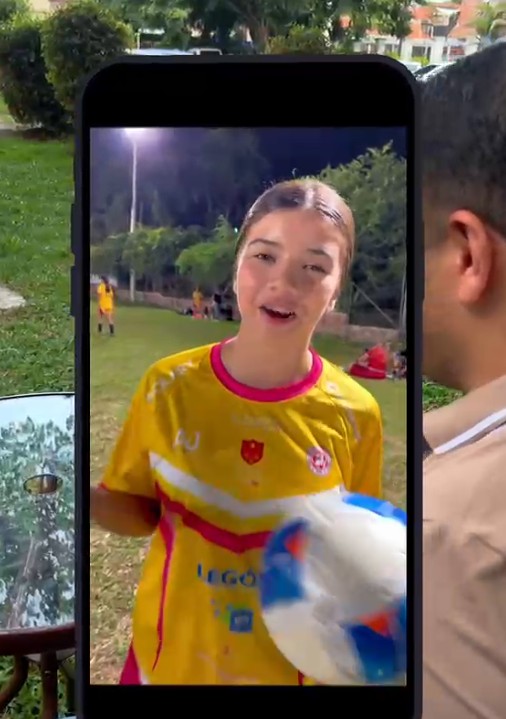 Alcalde responde a invitación de jóvenes deportistas en entrenamiento