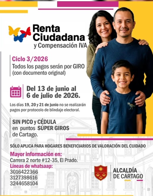 Nuevo ciclo de Renta Ciudadana avanza en Cartago