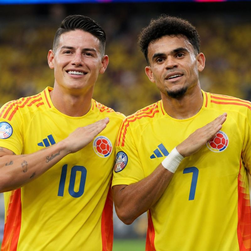 James Rodríguez y Luis Díaz en una imagen relacionada con la tutela que actualmente analiza un juzgado de Bogotá.