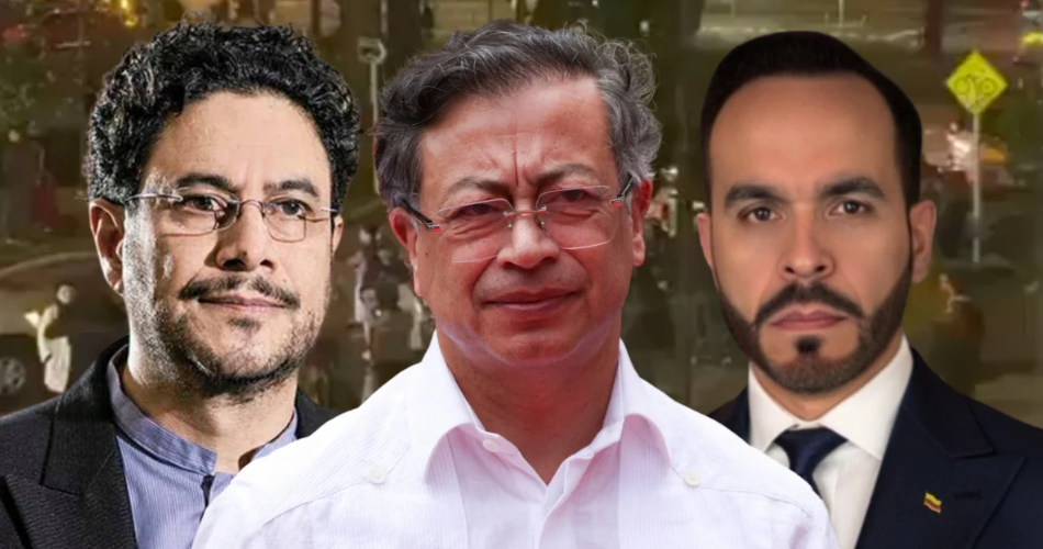Gustavo Petro e Iván Cepeda durante intervenciones públicas en medio del debate político previo a la segunda vuelta presidencial en Colombia.