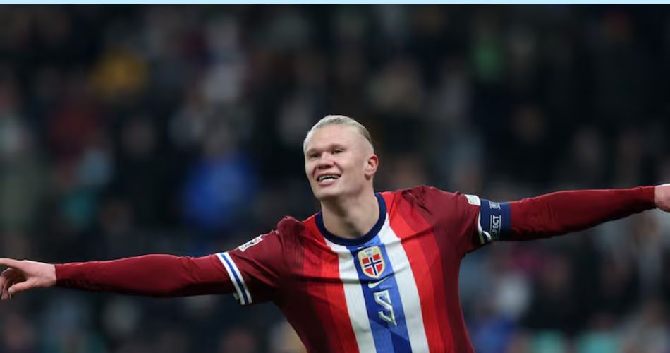 Erling Haaland aparece junto a otras figuras internacionales en una imagen relacionada con la jornada del Mundial 2026.
