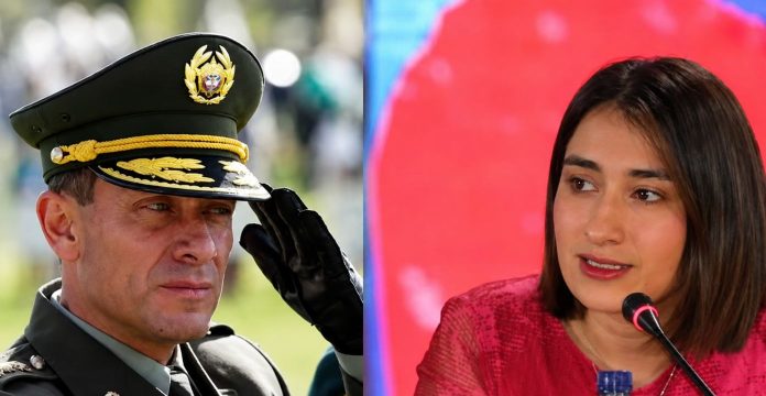 General Sanabria revela llamadas de Laura Sarabia durante su gestión en la Policía.