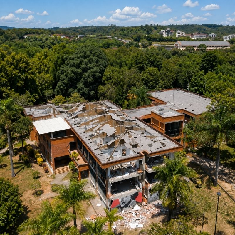 Daños en la UTP comprometen edificios del campus que permanecen en evaluación después del terremoto.