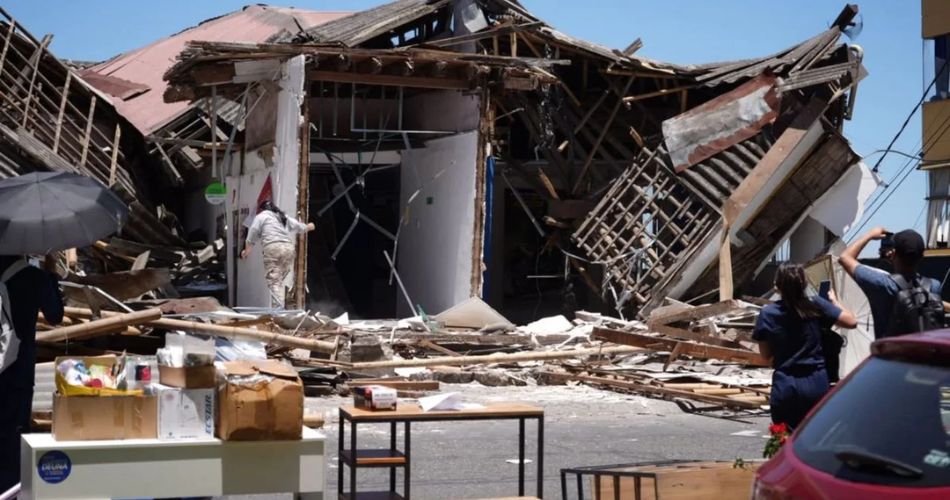 Afectaciones en San José del Palmar, Chocó, cerca del epicentro del terremoto principal.