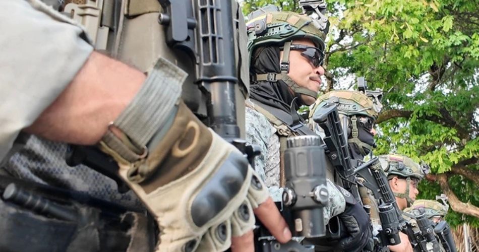 Militares durante el despliegue de seguridad para la posesión presidencial en el Valle del Cauca.
