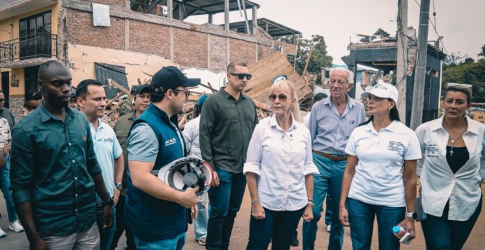 Gobernadora del Valle inicia reconstrucción en Sevilla luego de los daños ocasionados por el terremoto