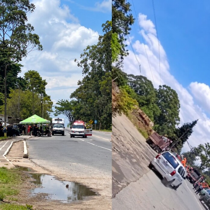 Ataque en la vía Panamericana durante la situación registrada en el sector de Tunía, Cauca