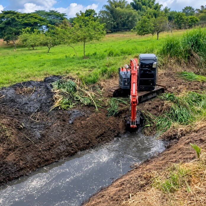 Cartago limpia zanjones durante una jornada de mantenimiento desarrollada en el municipio