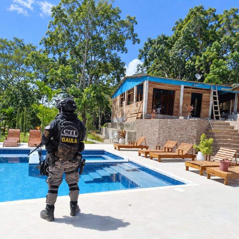 La casa de alias Bendito Menor, conocida como la ‘Casa Comando’, en Buritaca, Santa Marta.