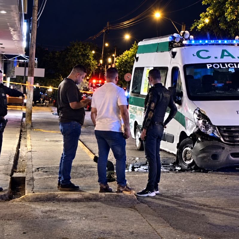 Ataque contra vehículo de la Policía dejó daños visibles en un automotor durante la noche.