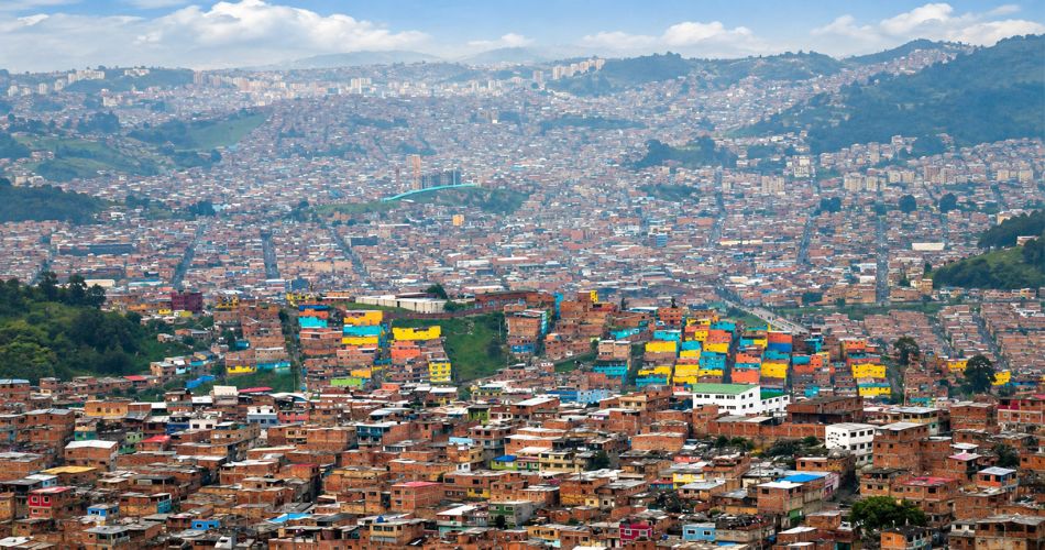 Vista panorámica de Ciudad Bolívar, donde encontraron sin vida a la niña reportada como desaparecida en Mosquera.