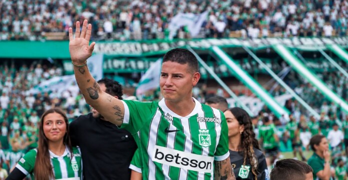 James Rodríguez debuta con Atlético Nacional para el partido frente a Inter de Bogotá