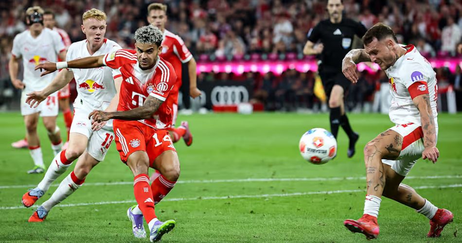 Luis Díaz marcó en dos partidos consecutivos con Bayern Múnich, frente a Viking en Champions y Leipzig en Bundesliga.