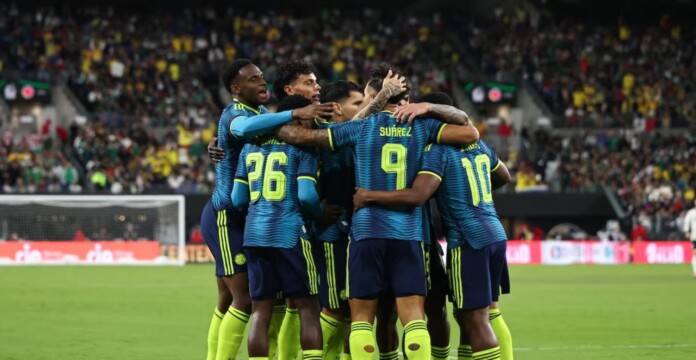 Selección Colombia durante su amistoso frente a Perú en Miami