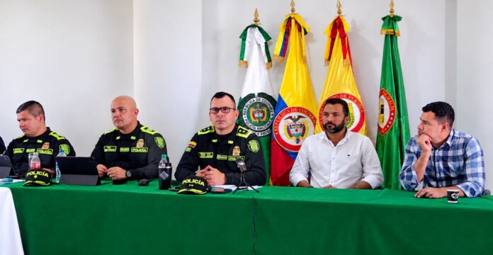 Marchas en Pereira con acompañamiento institucional durante la jornada de manifestación pública.